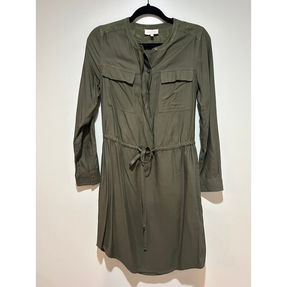 Lucky Brand Olive Green Shirt Dress